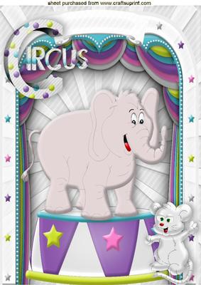 Elephant with Cheeky Mouse in the Circus A4