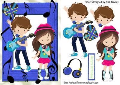 Lets Make Me Music Boy and Girl Blue Pop Idols