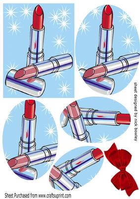 Lovely Red and Pink Lipsticks Oval Pyramids