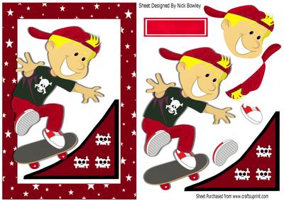 I Just Love Going Out and Skateboarding Boy in Red!