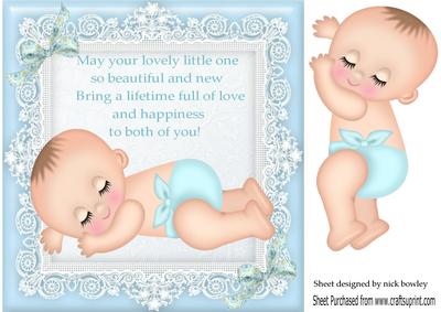 Sweet Little Sleeping Baby Boy! 8x8