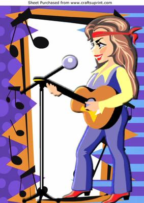 On the Blanket on the Ground Cowgirl Singer A4