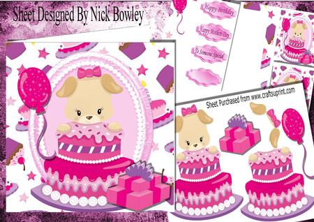 Woof! It's Little Puppys Birthday, with Cake 8x8 Mini Kit