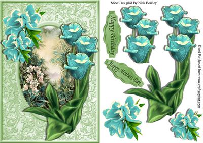 Beautiful Garden of Turq Shades of Summer Flowers