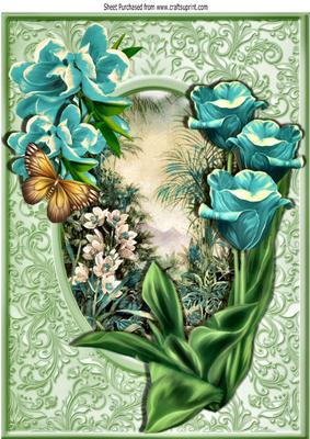 Beautiful Garden of Turq Shades of Summer Flowers