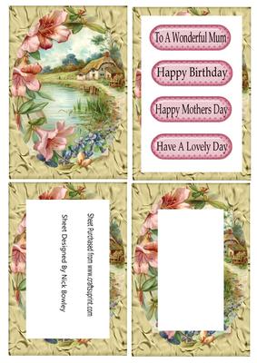 Pretty Cottage with Flowers Tunnel Pyramids