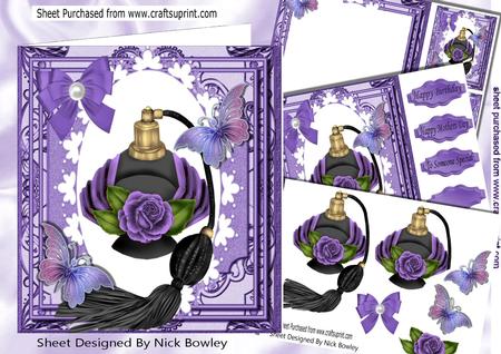 Purple Passion, Perfume from Paris, with Purple Rose 8x8 Kit