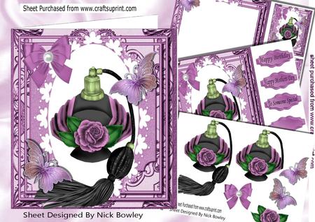 Pink Perfume from Paris, with Pink Rose 8x8 Kit