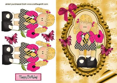 Cute Little Girl with Bumble Bee