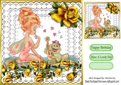 I Will Sing You a Beautiful Song, with Faerie,& Gold Roses