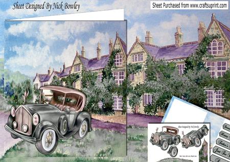 Lovely Mansion with Drive and Vintage Silver Car Kit