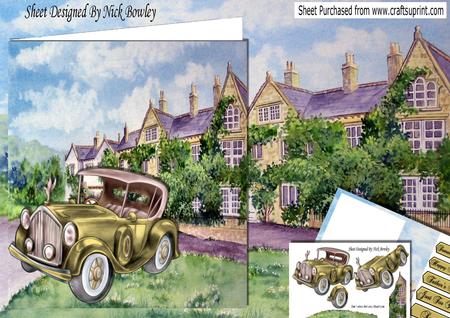 Lovely Mansion with Drive and Vintage Cream Car Kit
