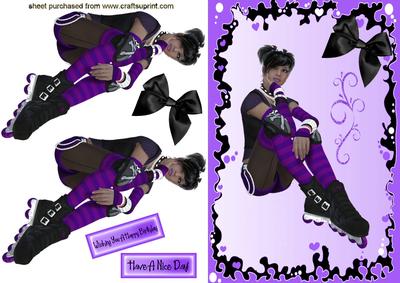 Teenage Girl on Roller Blades