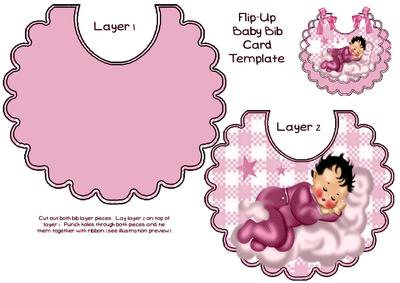 Sleepy Little Baby Girl, on Folded Bib