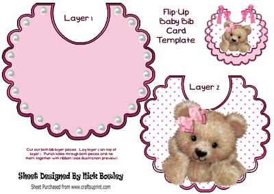 Pink Polka Dot Bib with Cute Fuzzy Bear in Pink Bow