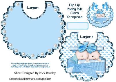 Double Trouble! Cute Twin Baby Boys on a Bib