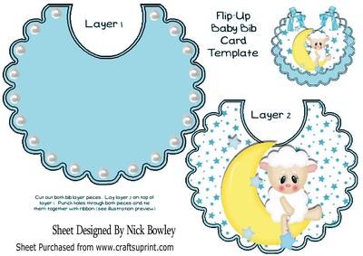 Snuggle Time with Little Lamb on the Moon Bib