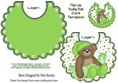 Night Time Teddy with Its Favourite Green Blanket on Bib