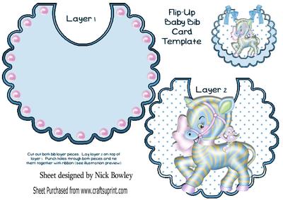 Little Pink and Blue Pony on Polka Dot Bib