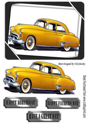1949 Yellow Oldsmobile Vintage Car