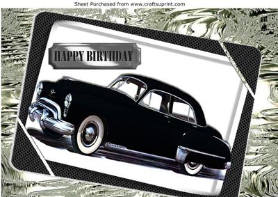 1949 Black Oldsmobile Vintage Car in Frame A4
