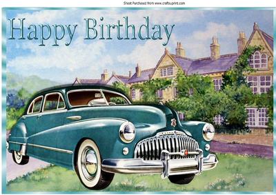 Vintage Buick Jade Automobile with Mansion A4