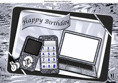 Boys Silver Gadgets & Things, Mobile, Laptop, Mp3 Player A4