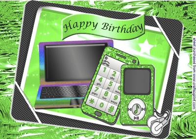 Girls Green Gadgets & Mobile, Laptop, Mp3 Player A4
