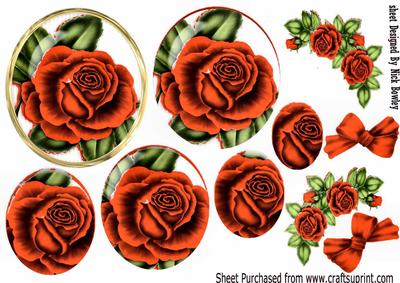 Pretty Red Rose Pyramids with Roses & Bow A4