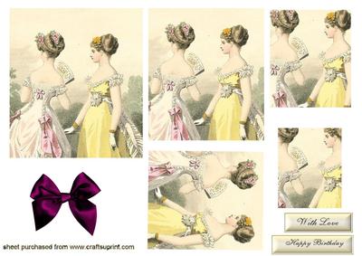 Elegant Ladies in Gowns Pyramids