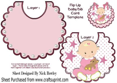 Cute Baby Girl in Pink Babygro with Teddy on a Bib