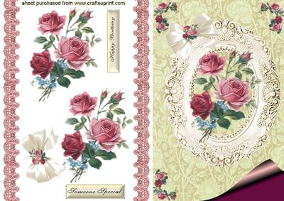 Pretty Florals in Vintage Ornate Frame