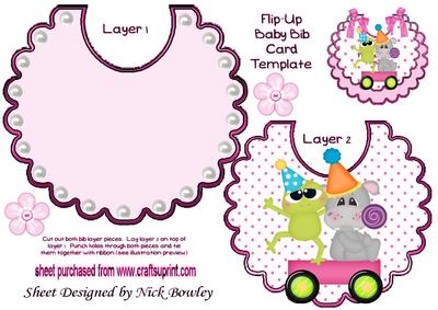The Party Birthday Train with Hippo & Frog on Bib