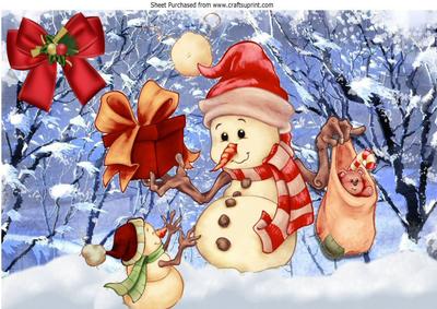 I Have a Present for You as Well, Cute Snowmen A4