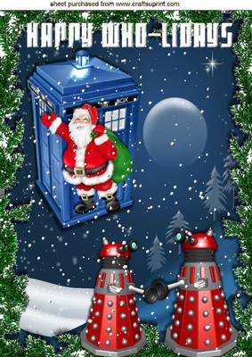 Happy -who-lidays! Santa Who in His Tardis A4