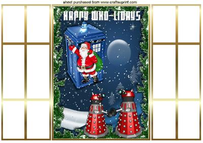 Happy -who-lidays! Santa Who in His Tardis Gatefold