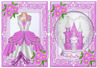 Pretty Pink Princess Dress and Castle in Star Globe