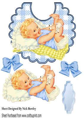 Smile Baby Boy for Your Pic on a Bib A4