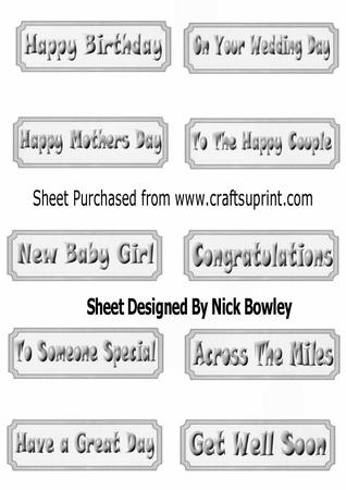 Silver Bubble Sentiment Tags