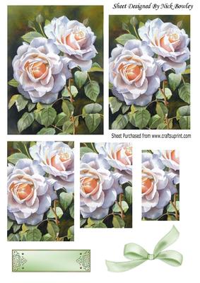 Pretty Peach and White Roses Pyramids