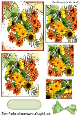 Floral Arrangement of Orange/yellow Flowers Pyramids