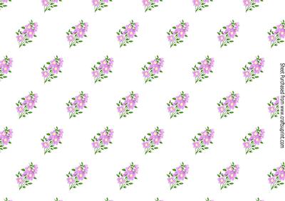 Pretty Floral Arrangement in Pink Backing Paper