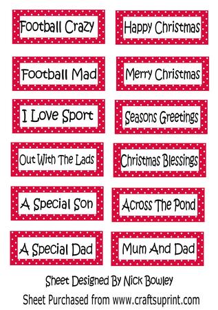 Lovely Sentiments Season & Sport on Red Polkadot Tags