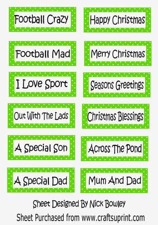 Lots of Lovely Seasons & Sport Green Polkadot Tags