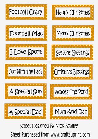 Lots of Lovely Seasons & Sport Gold Polkadot Tags