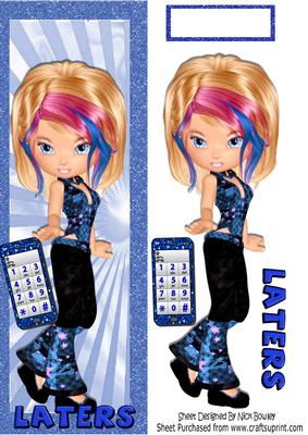 Laters Girl with Blue Mobile Tall Dl