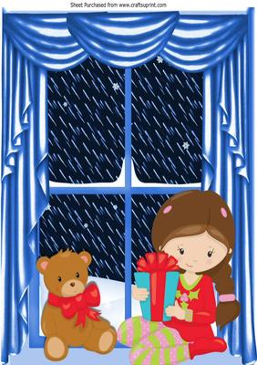 Ooh! Santa Has Been with Cute Little Girl A4