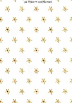 Gold Holly with Red Berries Backing Paper