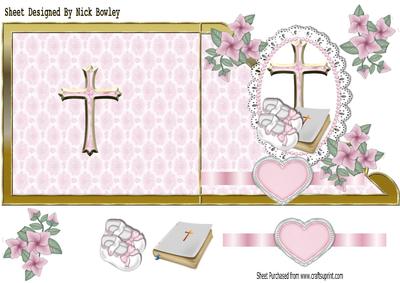 A Lovely Christening or Baptism on Lace Over the Edge