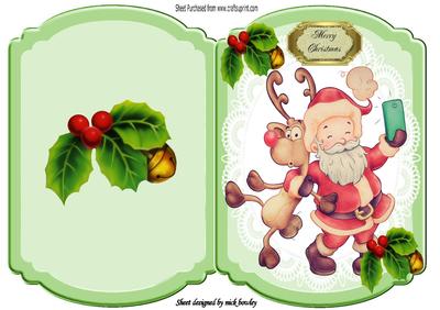 Big Smile! for the Camera Santa and Rudolph Bracket Card
